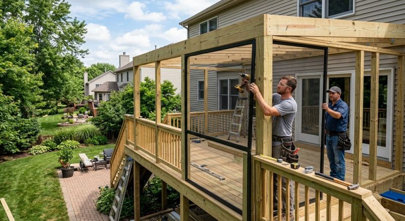 Deck Enclosure Installation in Charlotte, NC