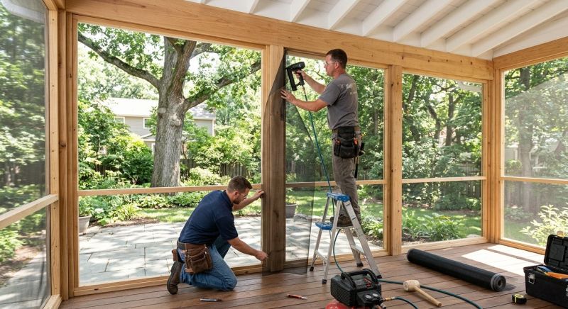 Porch Enclosure Installation in Dallas, TX